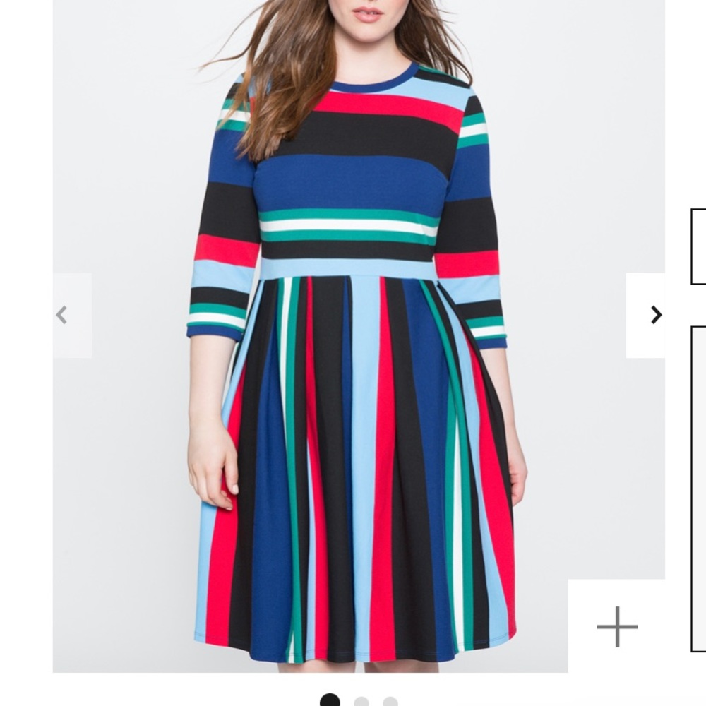 Eloquii Striped Knit Dress